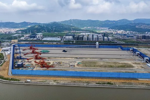 Yueqing Bay Wharf Project i Wenzhou City, Zhejiang-provinsen
